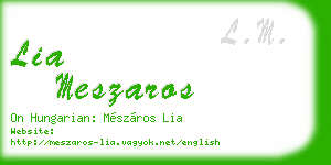 lia meszaros business card